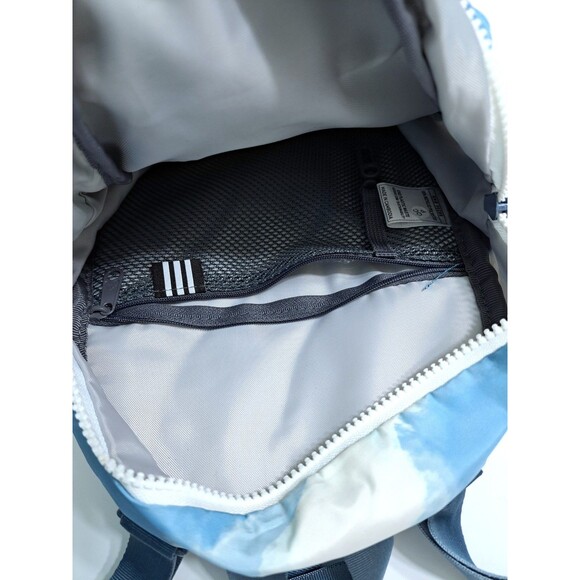 Adidas Mini Cloud Blue White Tiedye Backpack Linear Bag School Travel Carry On - Picture 7 of 8
